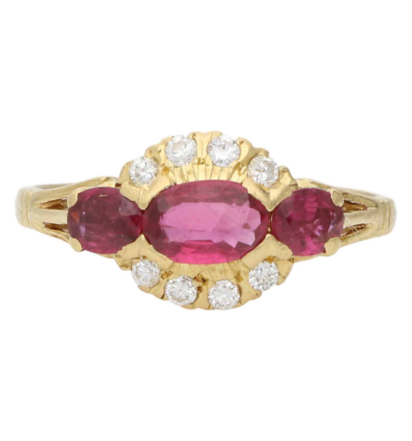 18ct ruby and diamond ring