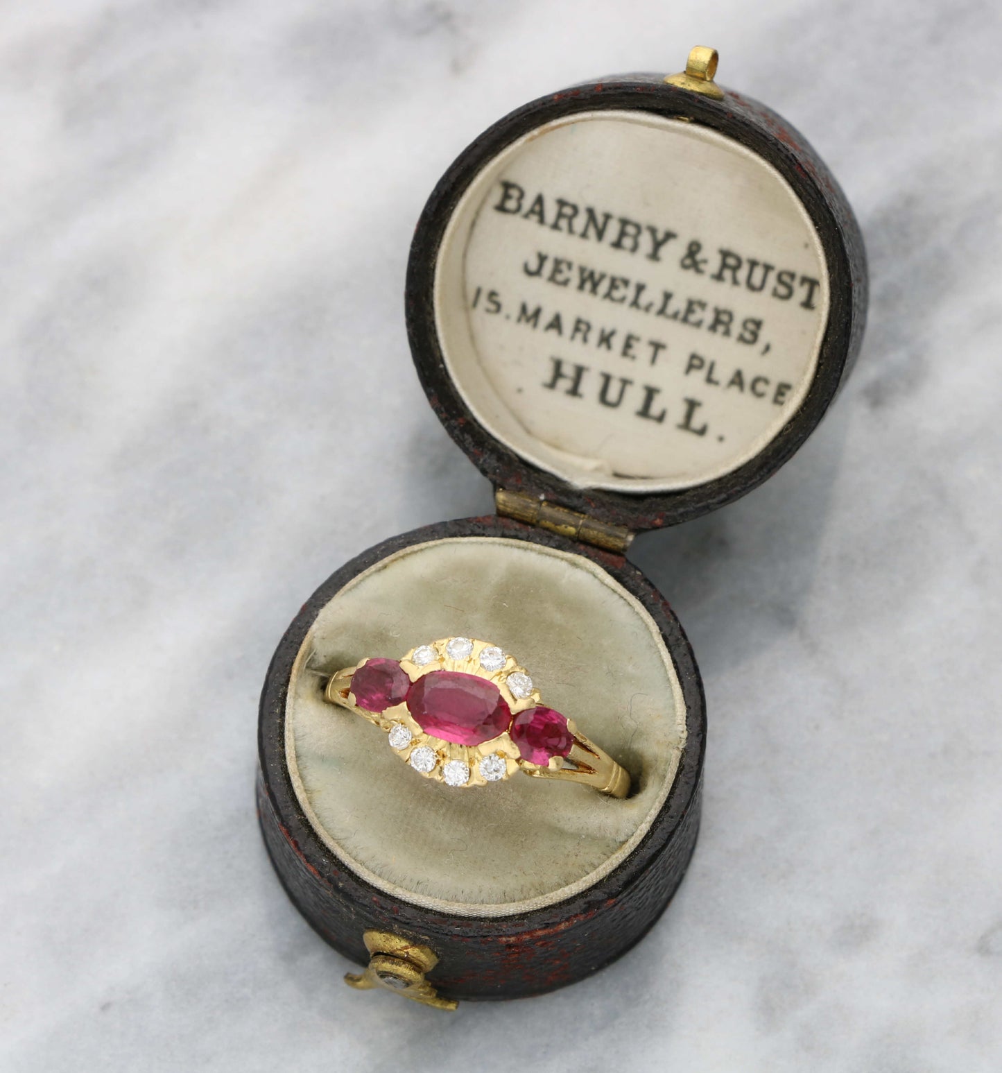 18ct ruby and diamond ring