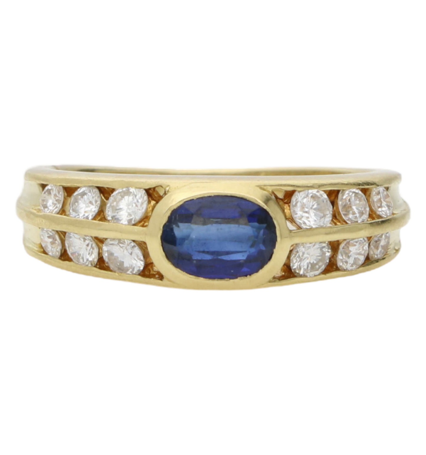 18ct Kutchinsky sapphire and diamond ring