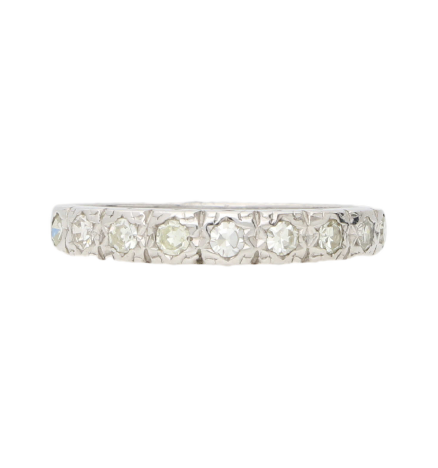 18ct diamond half eternity ring