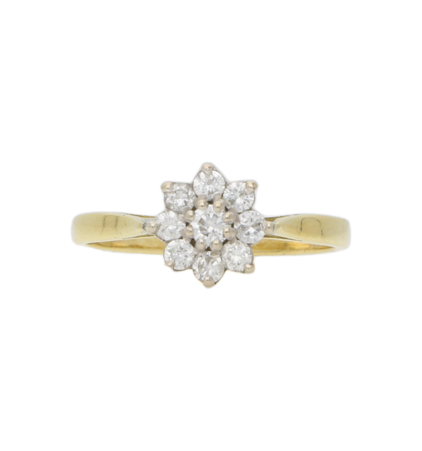 18ct diamond cluster ring