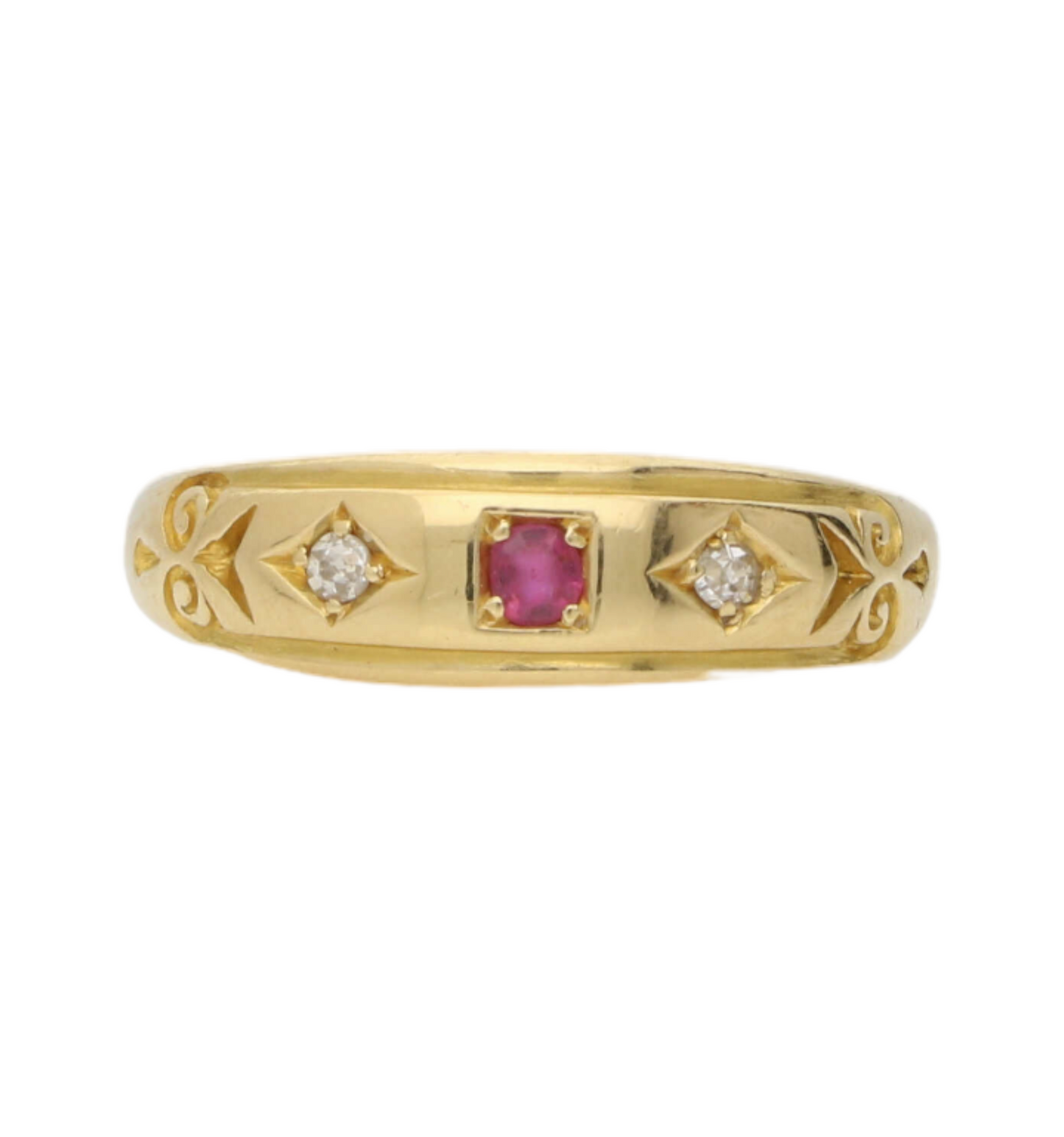 18ct ruby and diamond ring