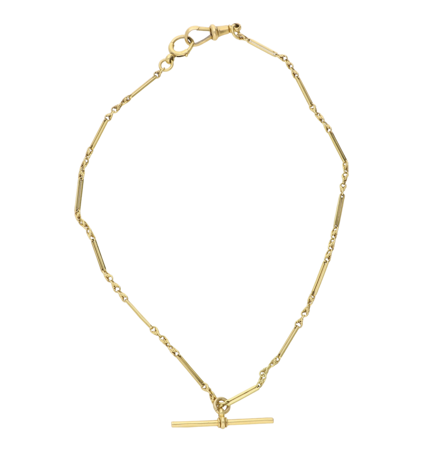 18ct fancy link Albert chain necklace