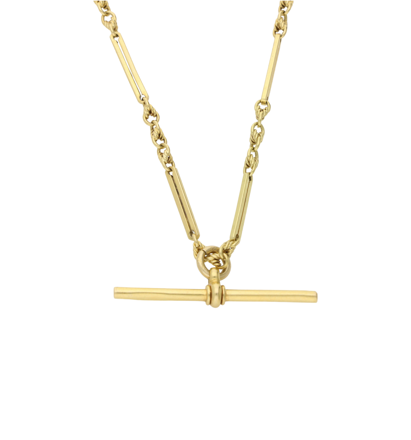 18ct fancy link Albert chain necklace