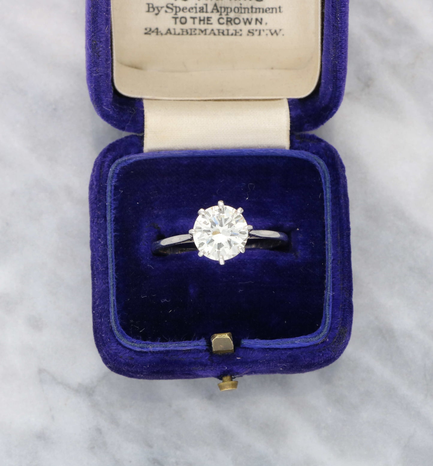 Platinum diamond solitaire engagement ring