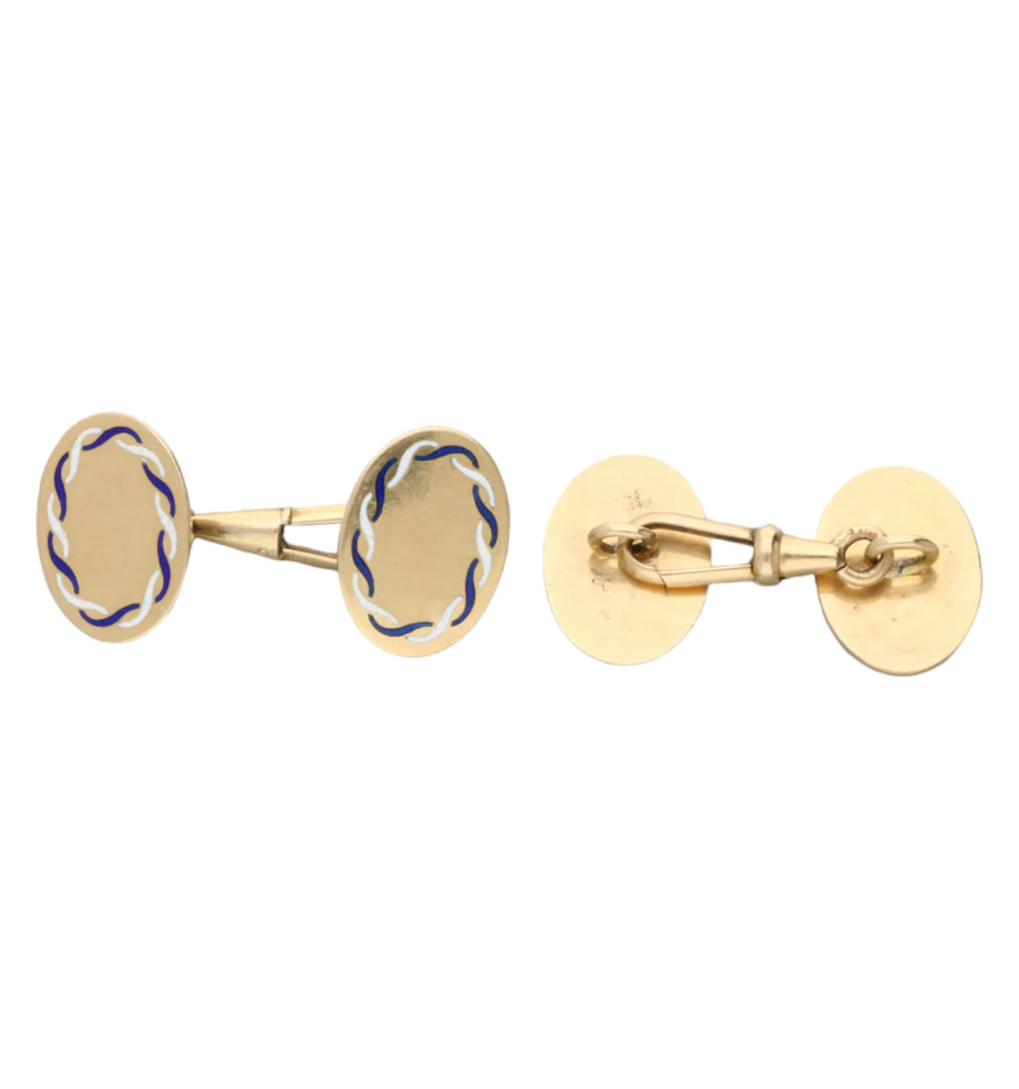 Rose gold enamel cufflinks