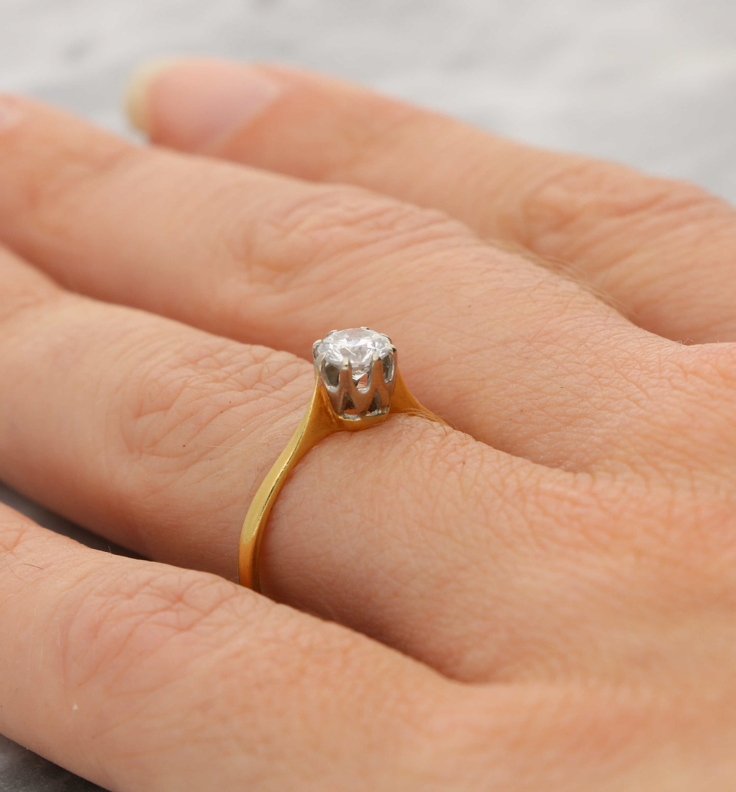 18ct diamond solitaire engagement ring