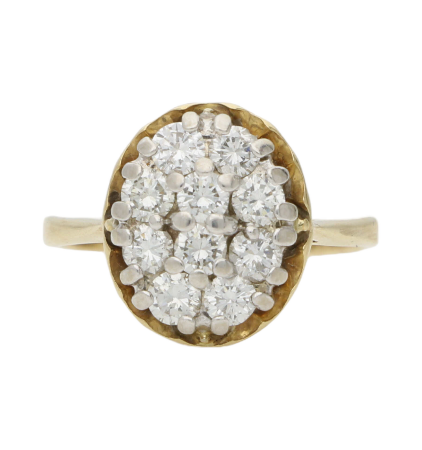 18ct diamond cluster ring
