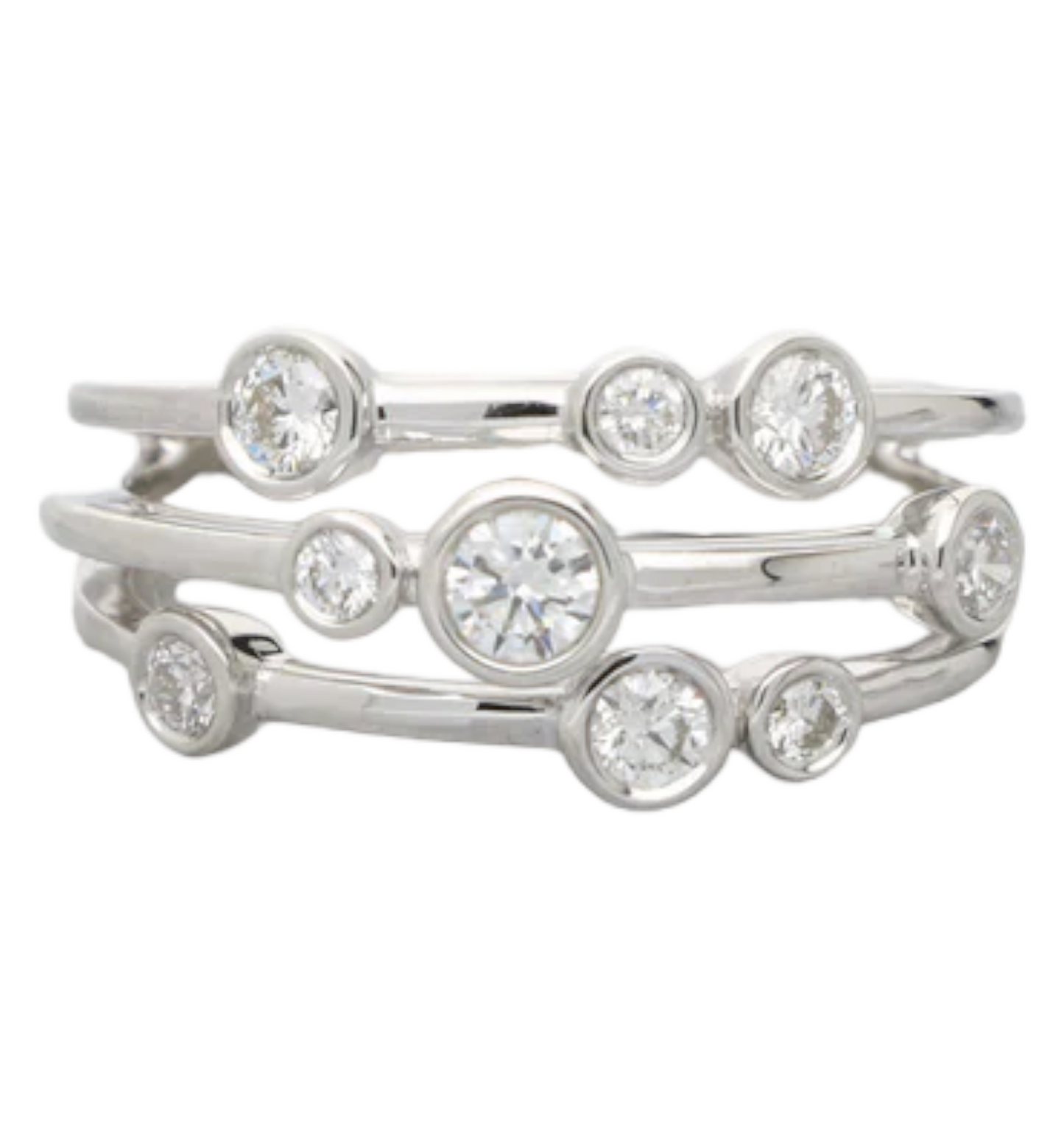 18ct 0.54ct diamond bubble ring