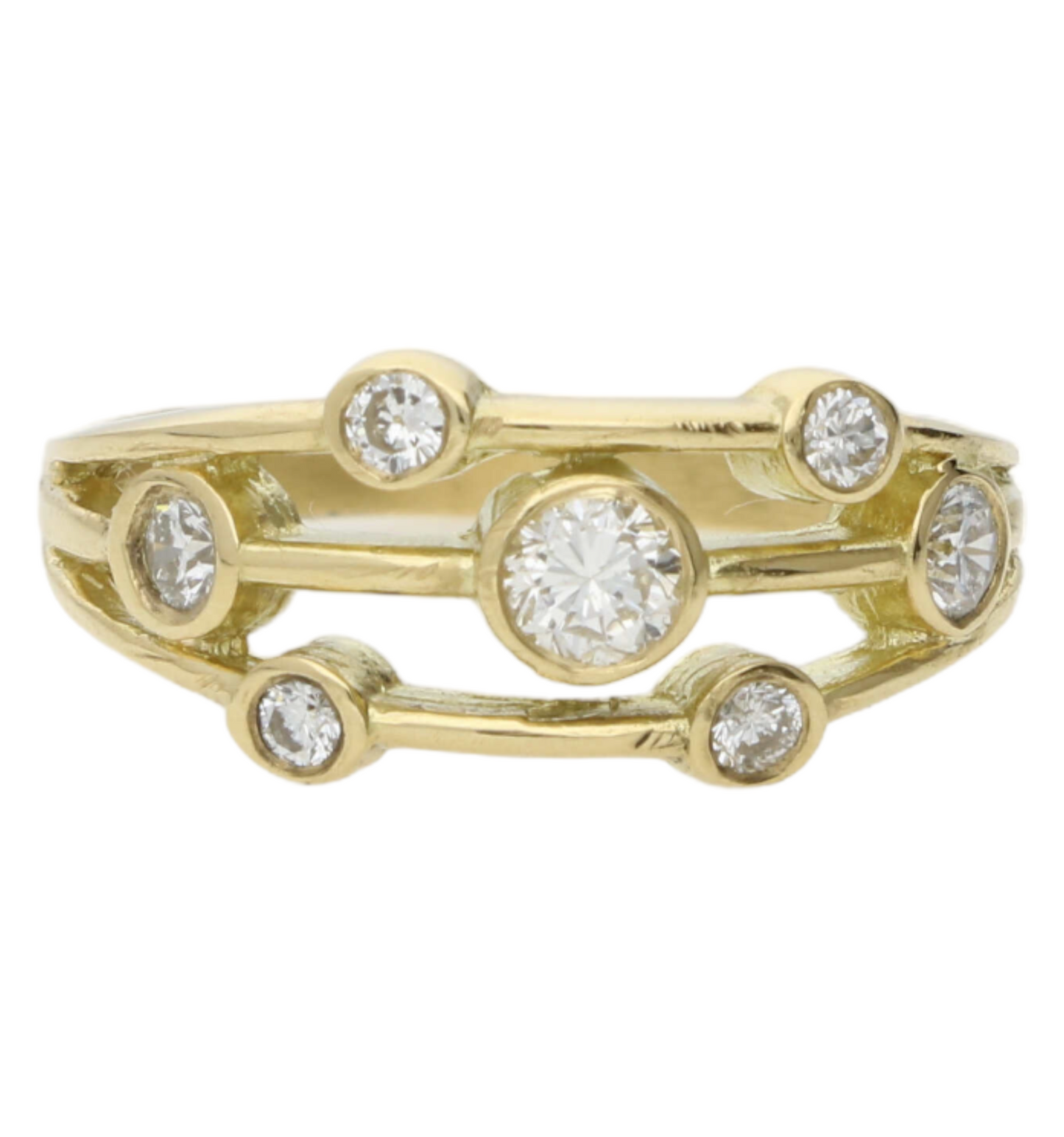 18ct diamond bubble ring
