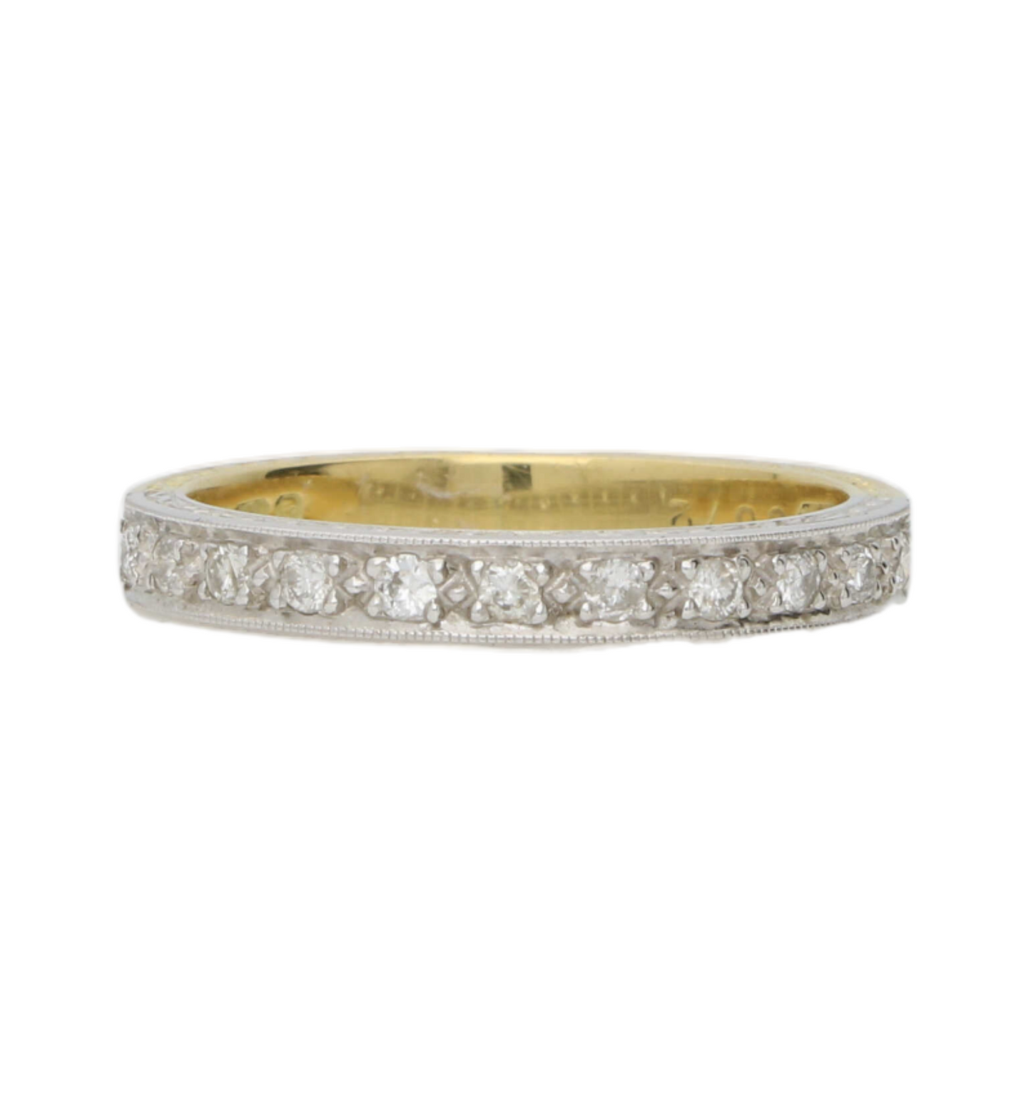 18ct diamond half eternity ring