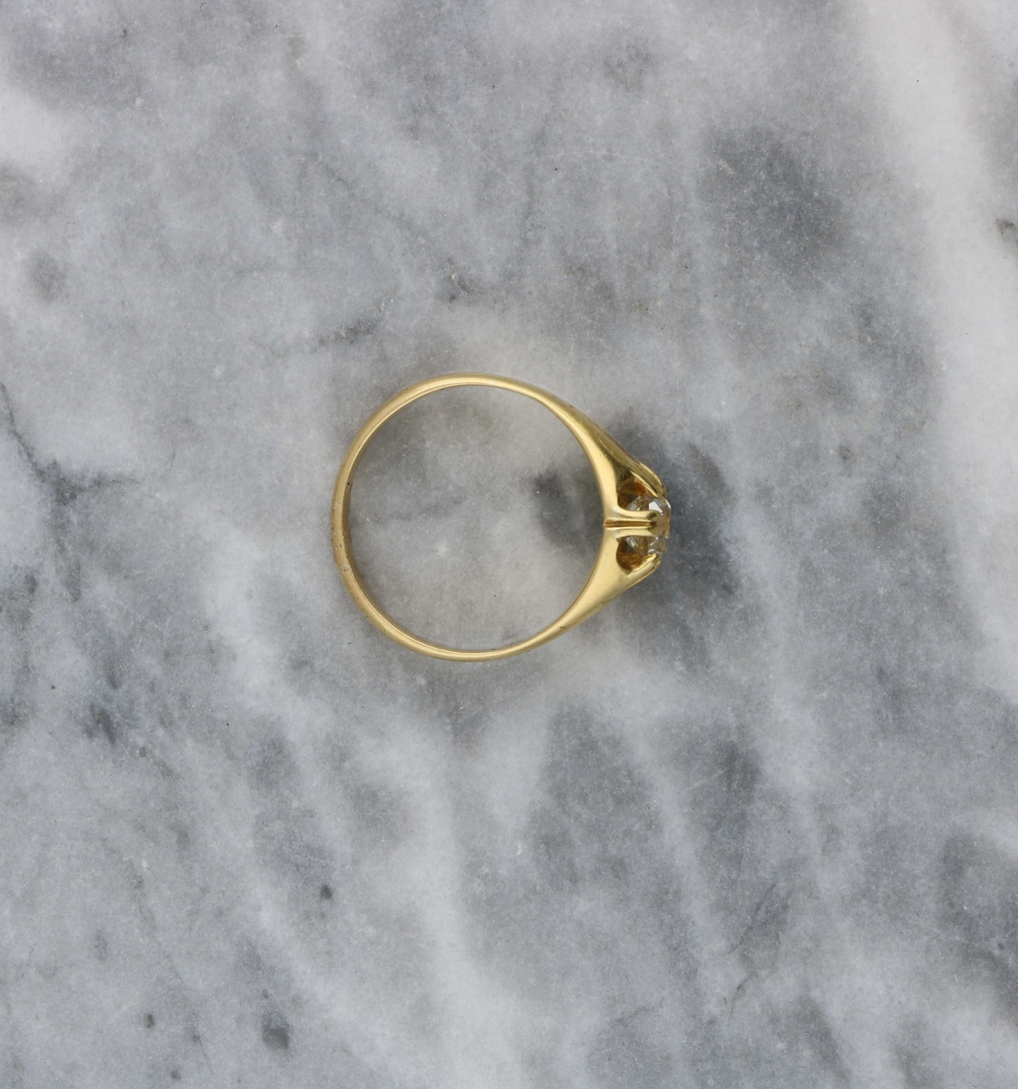 18ct old cut diamond ring