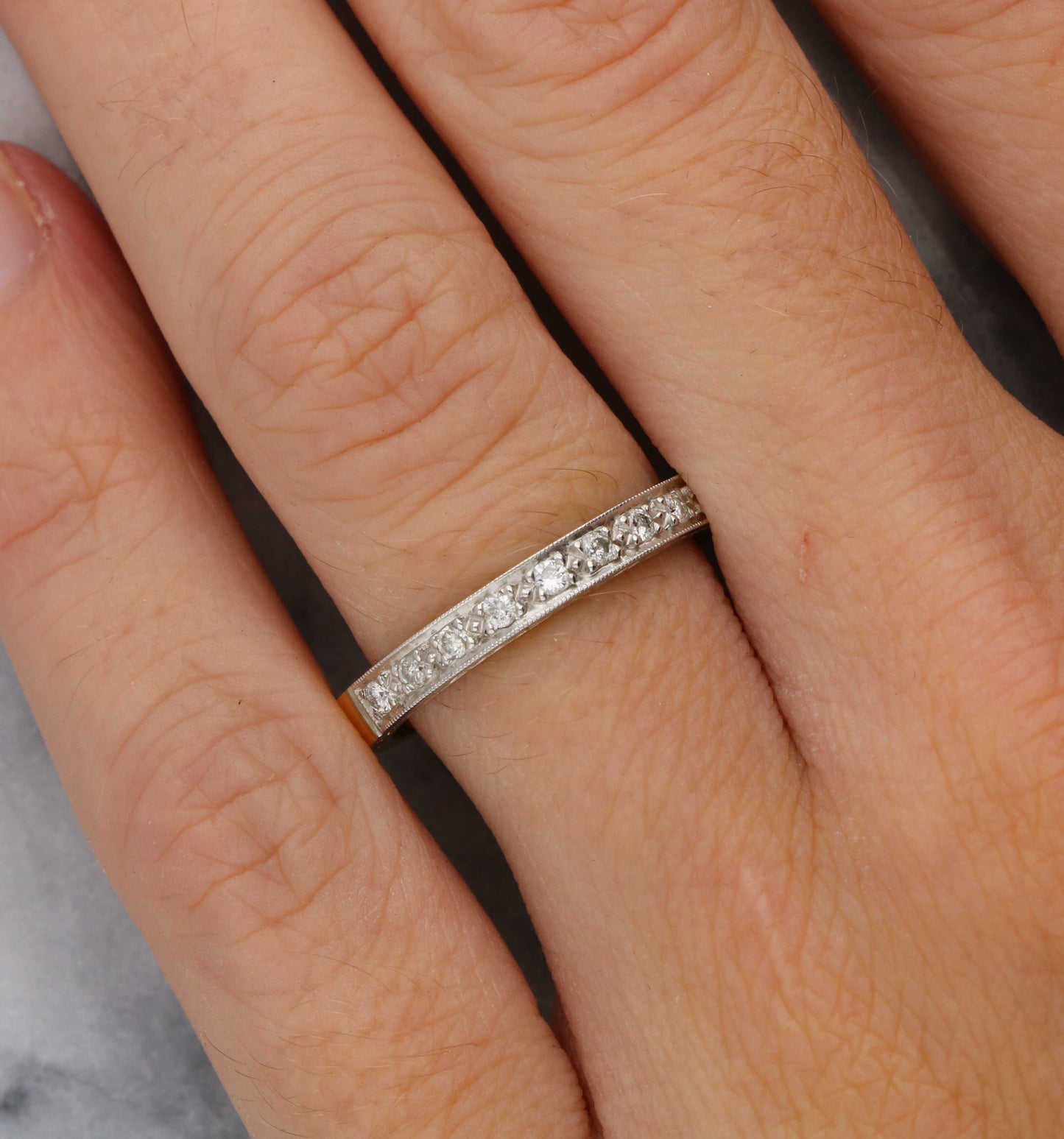 18ct diamond half eternity ring