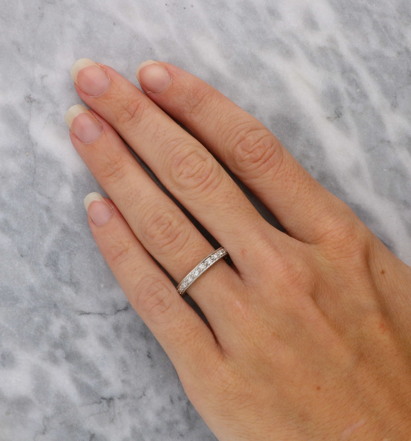 18ct diamond half eternity ring