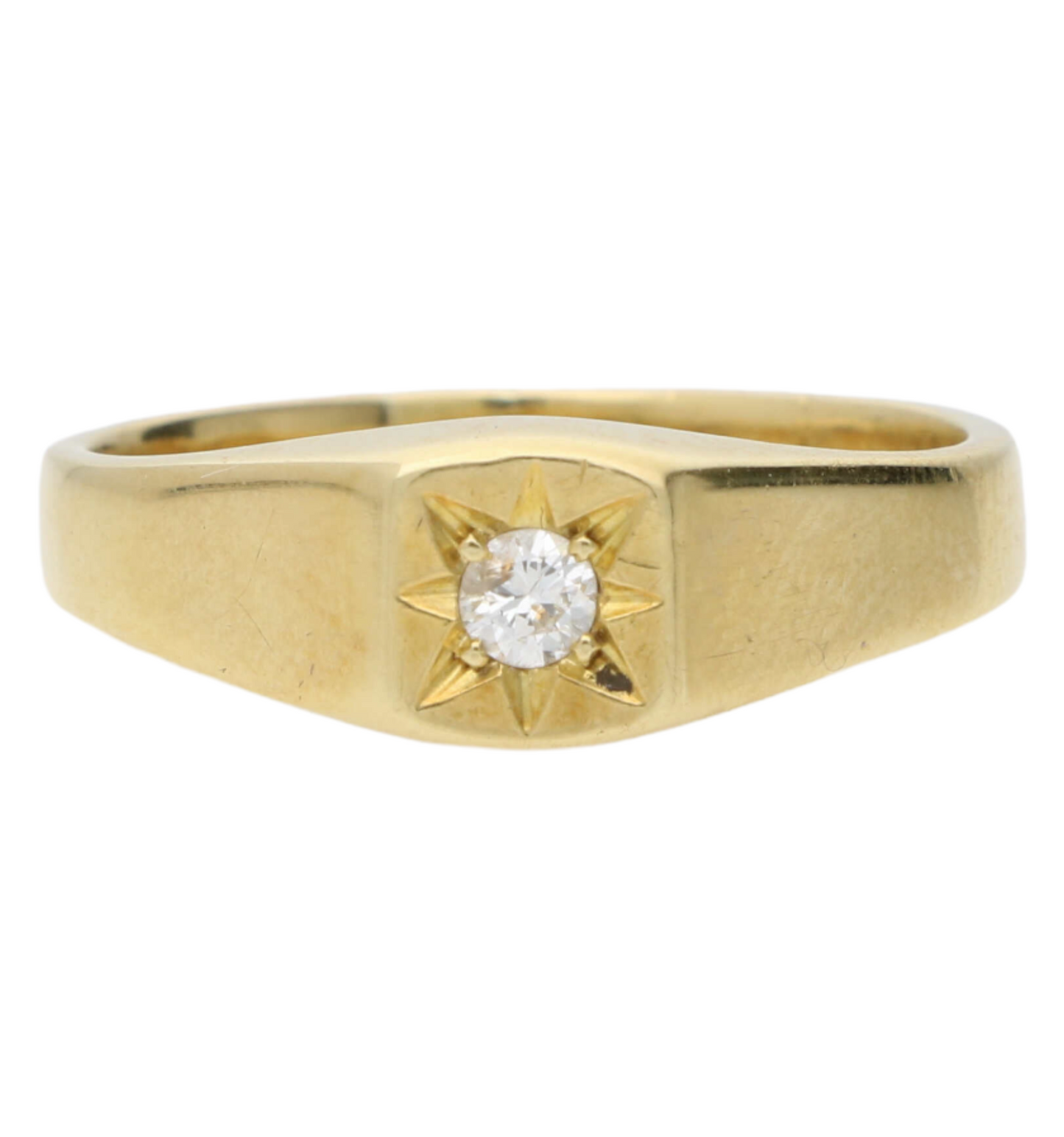 18ct diamond signet ring