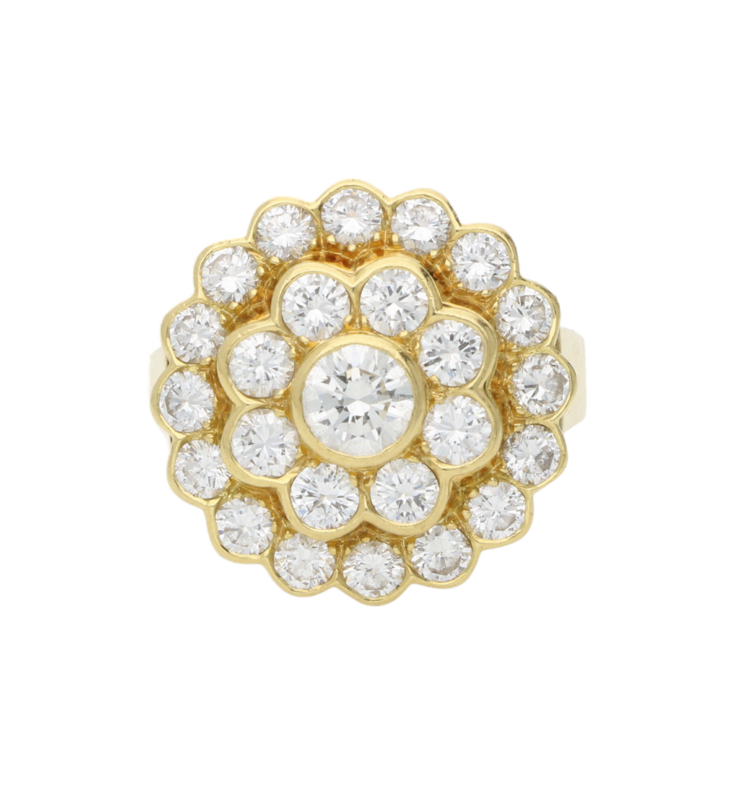18ct diamond cluster ring