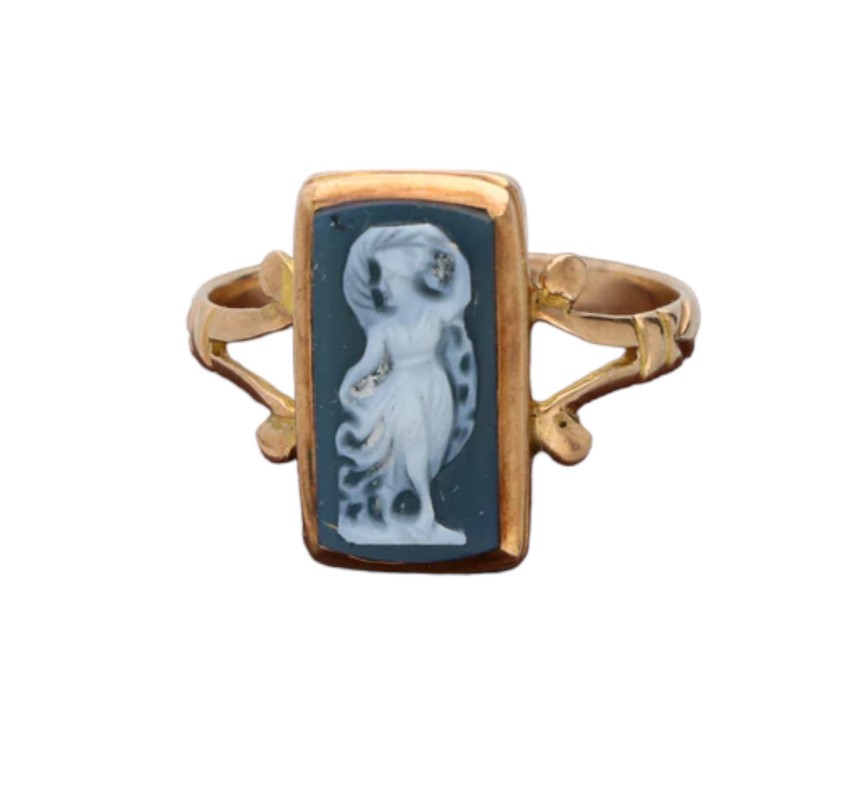 9ct rose gold cameo ring