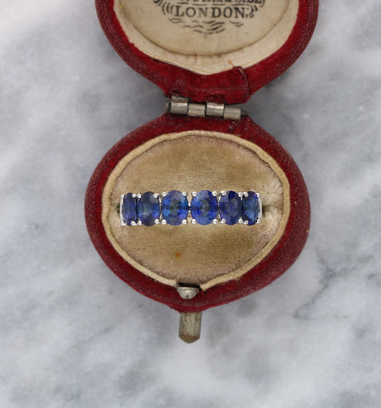 18ct sapphire half eternity ring