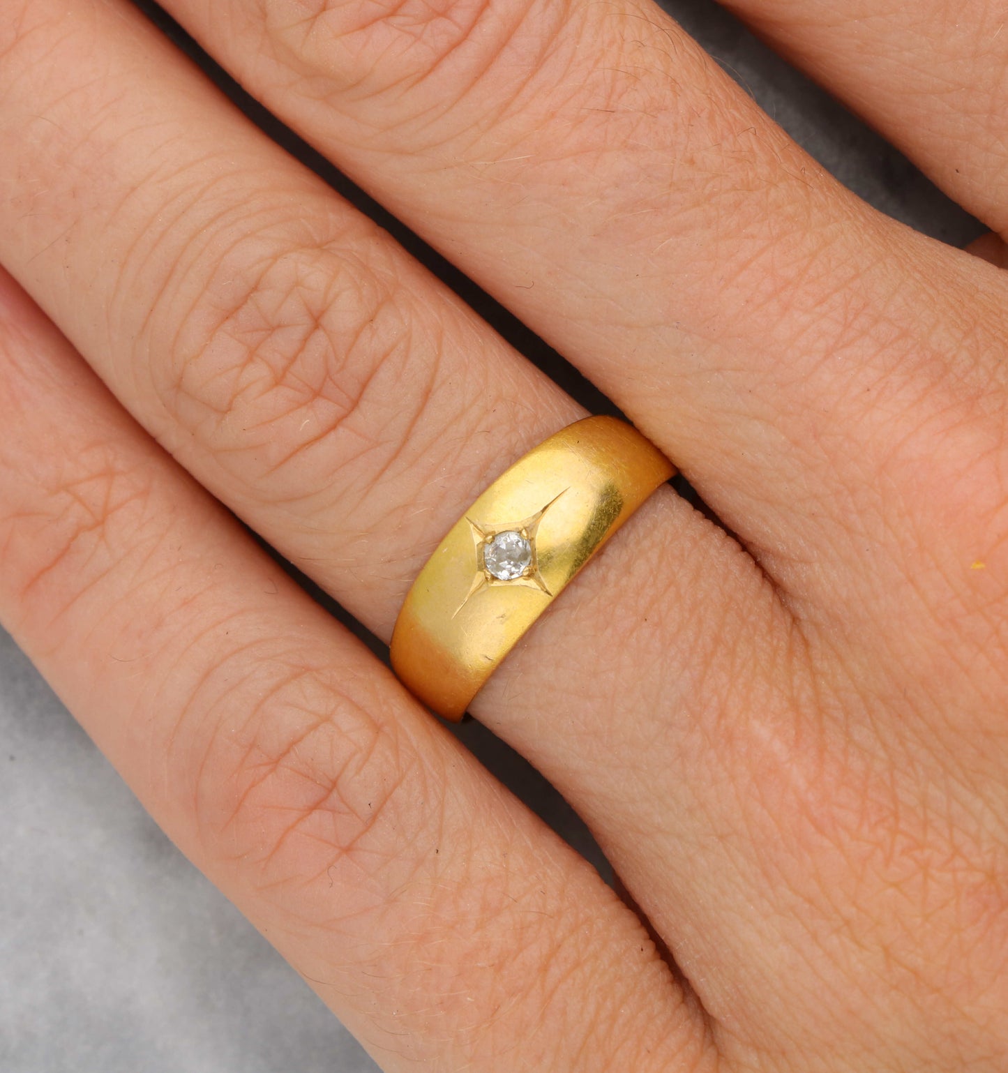 18ct old cut diamond ring