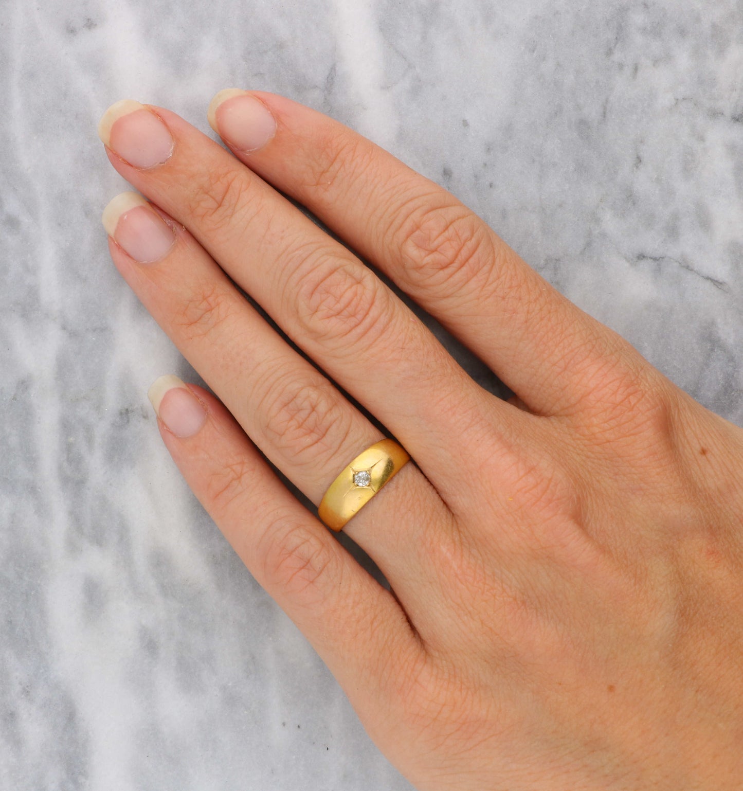 18ct old cut diamond ring