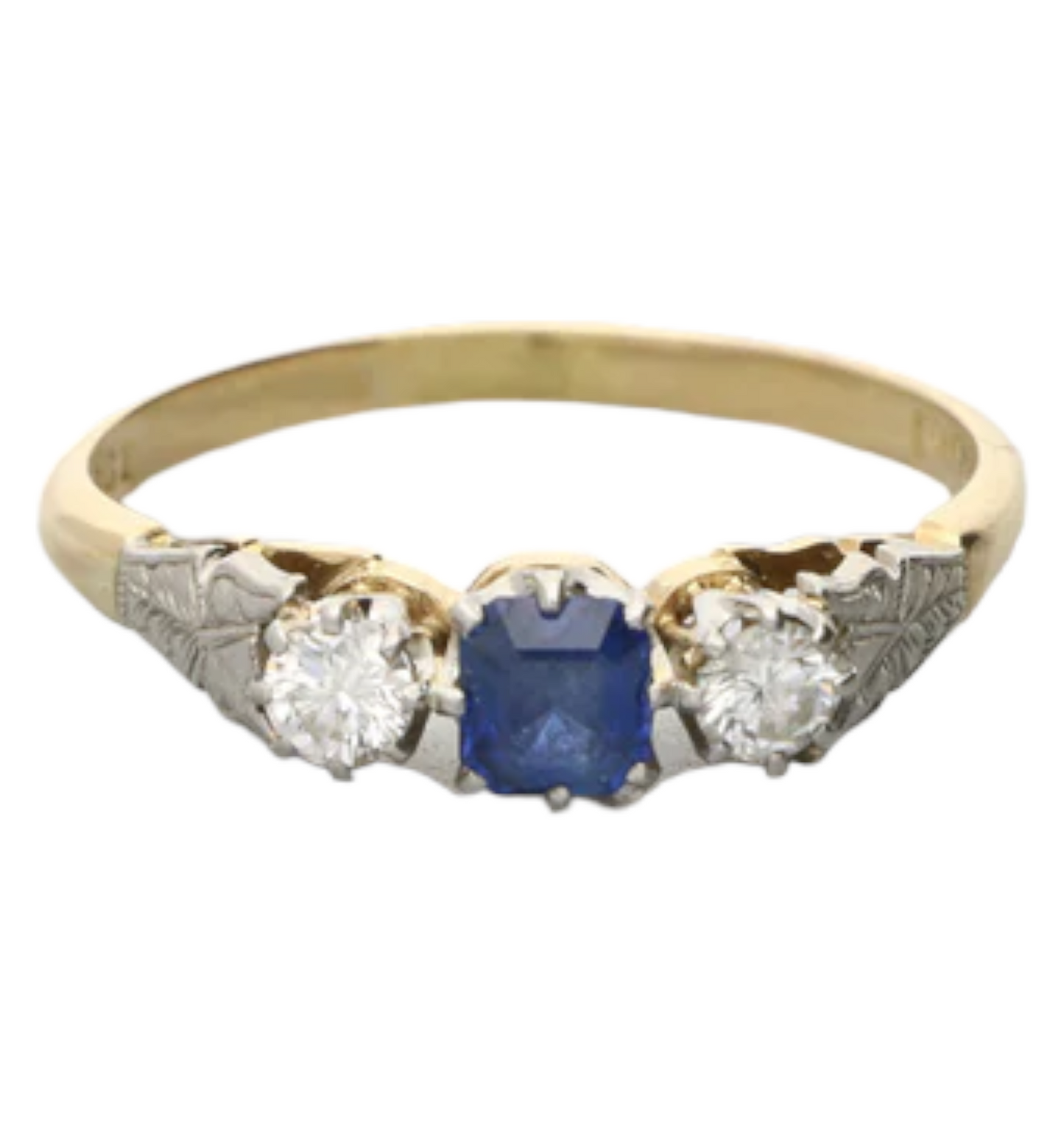 18ct and platinum sapphire and diamond engagement ring