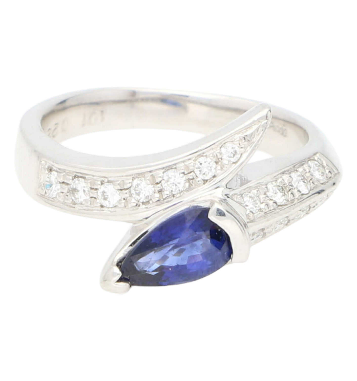 Sapphire & Diamond Twist Ring