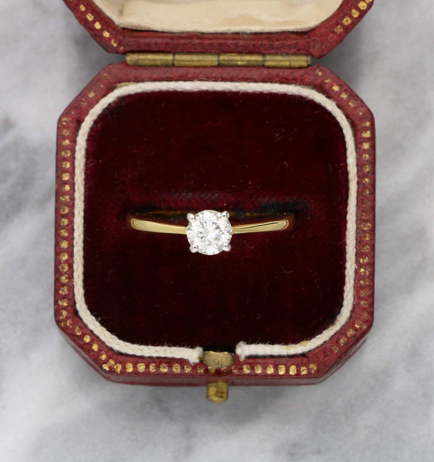 18ct and platinum 0.53ct H/VVS2 diamond engagement ring