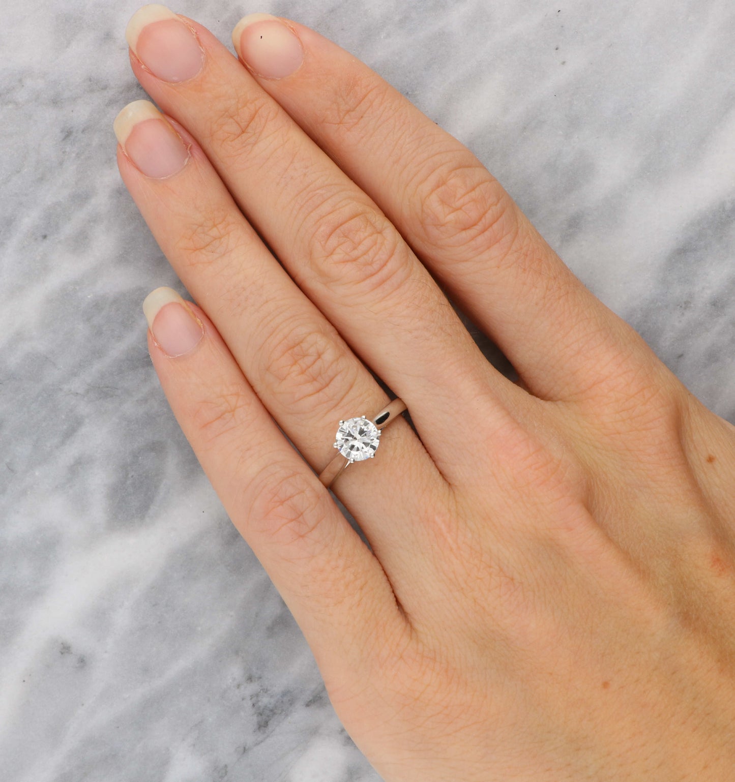 Platinum 1.01ct G/VS2 diamond engagement ring