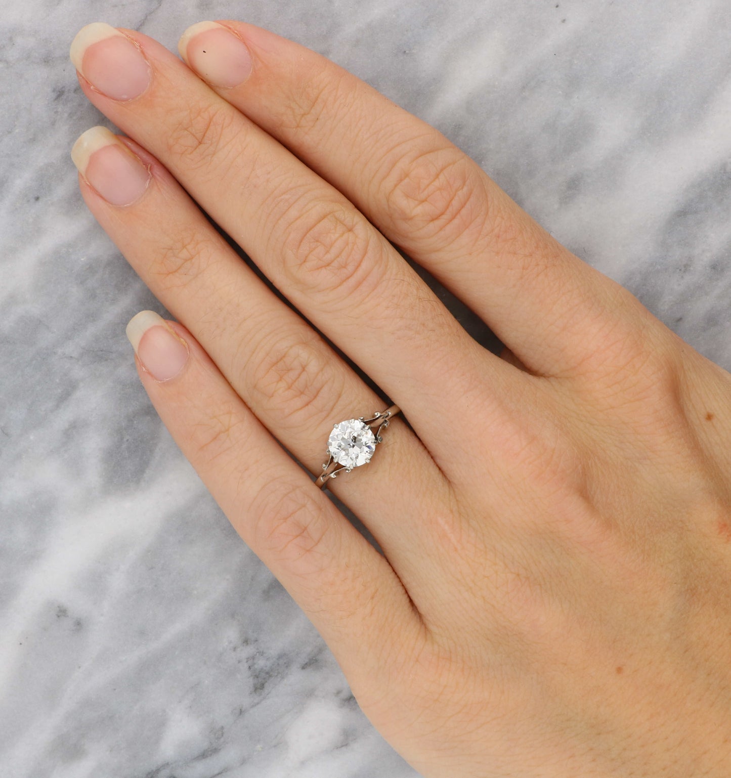 Platinum 1.60ct diamond engagement ring