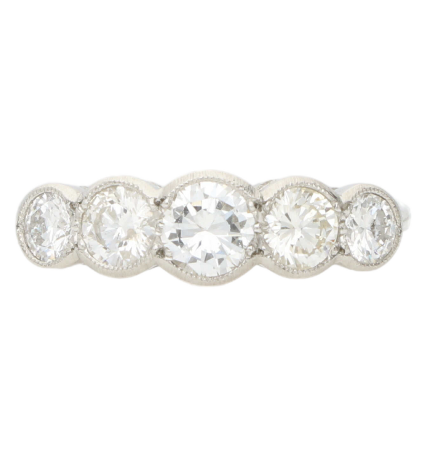 Platinum diamond 5 stone ring