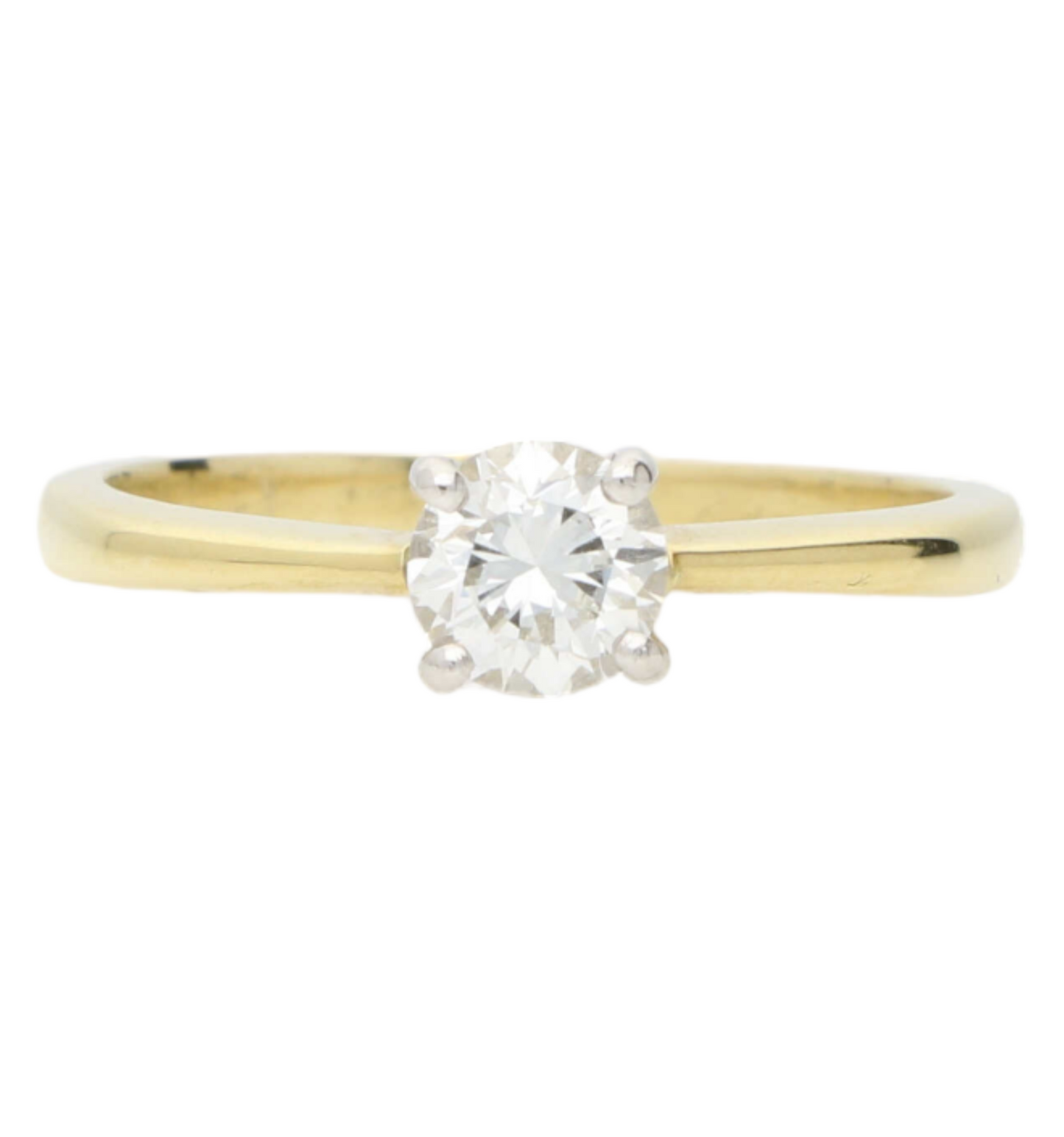 18ct and platinum 0.53ct H/VVS2 diamond engagement ring