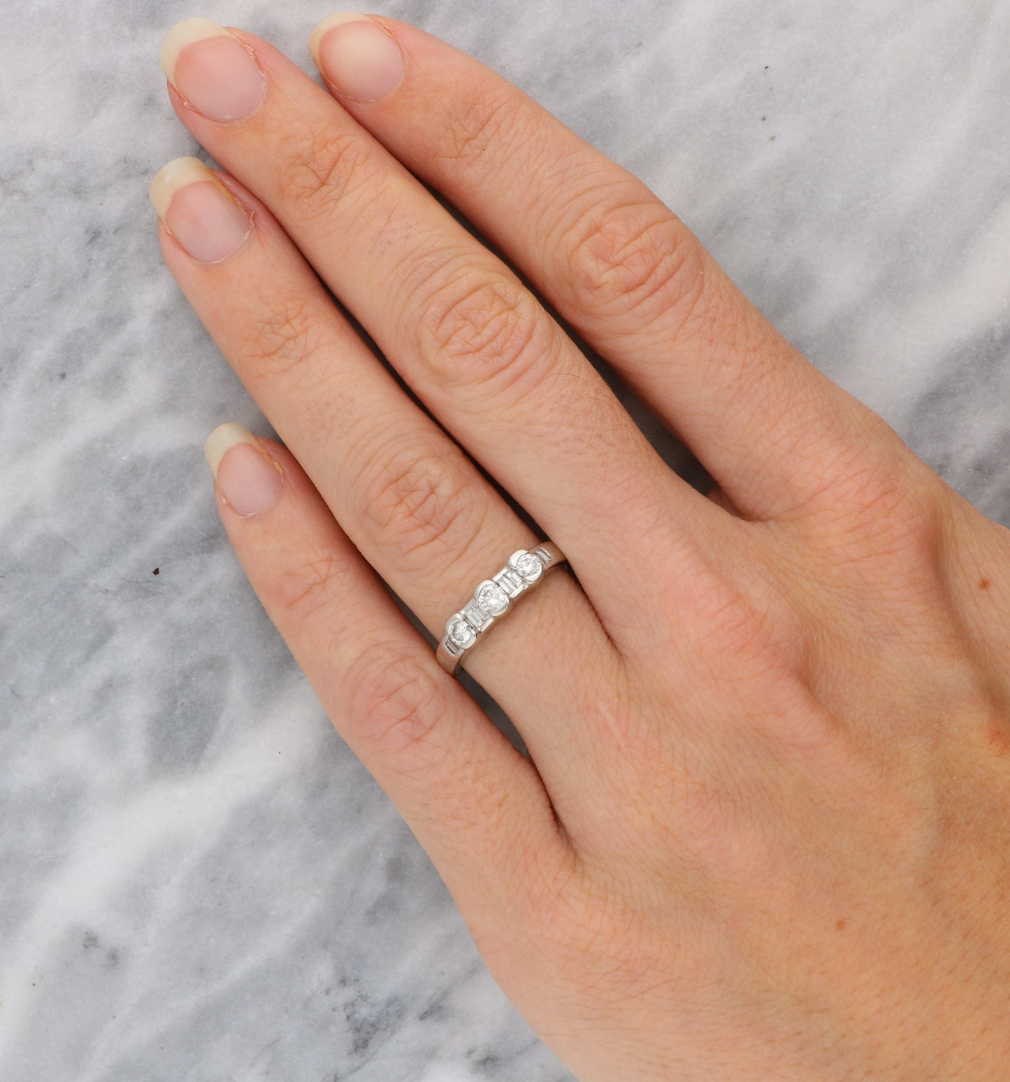 Diamond half eternity ring