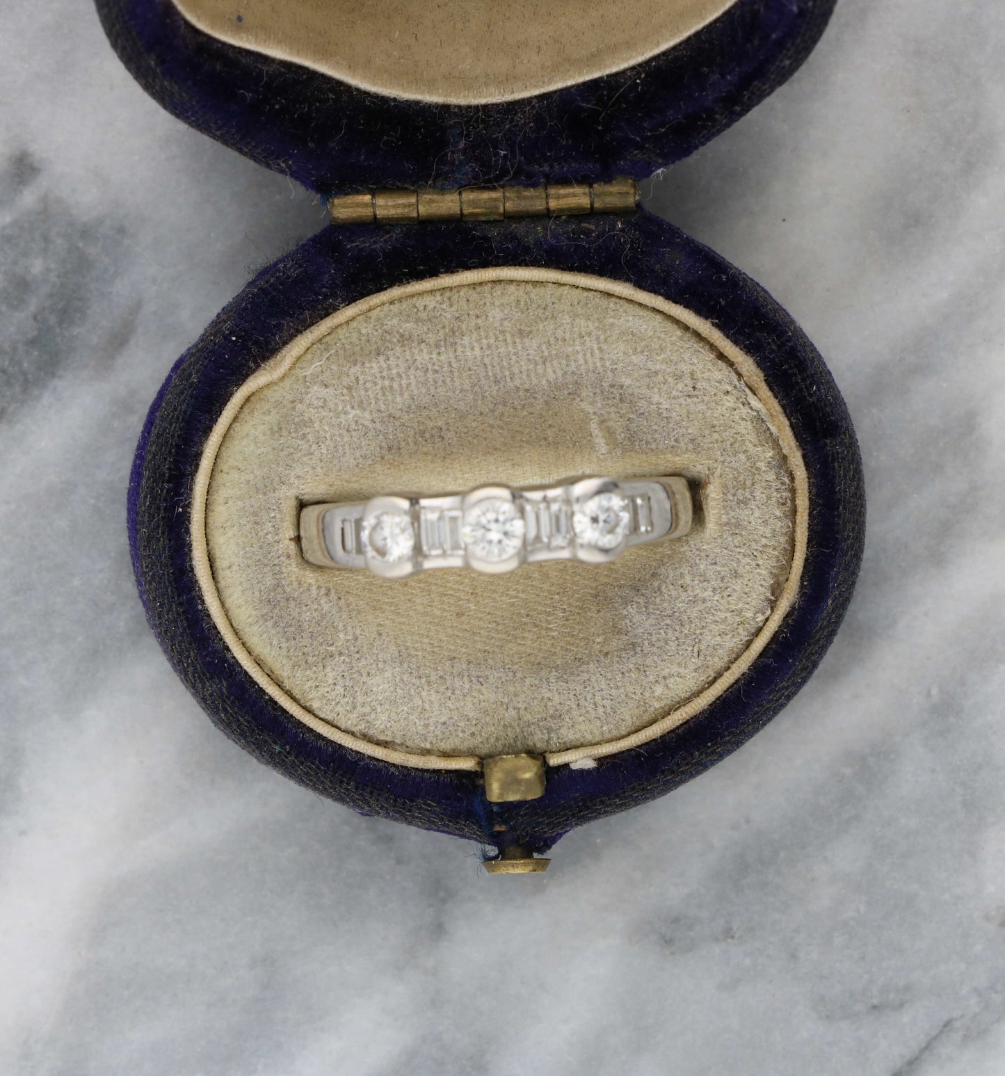 Diamond half eternity ring