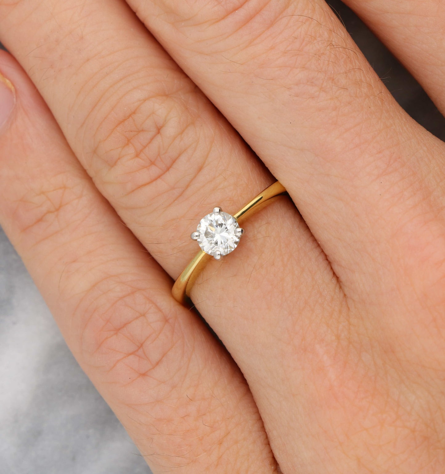 18ct and platinum 0.53ct H/VVS2 diamond engagement ring