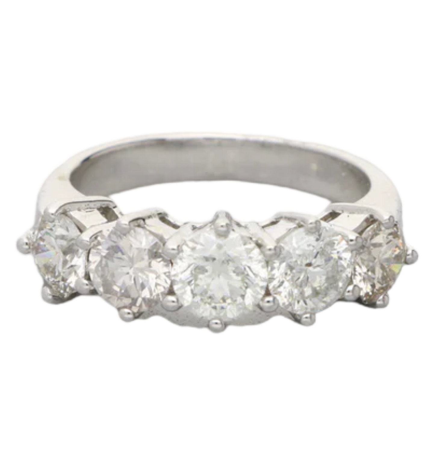 18ct 2.40ct 5 stone diamond ring