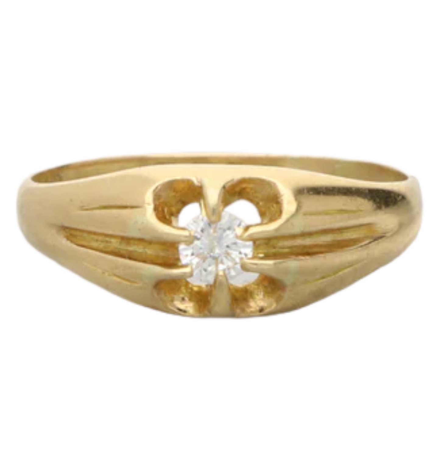 18ct diamond set signet ring
