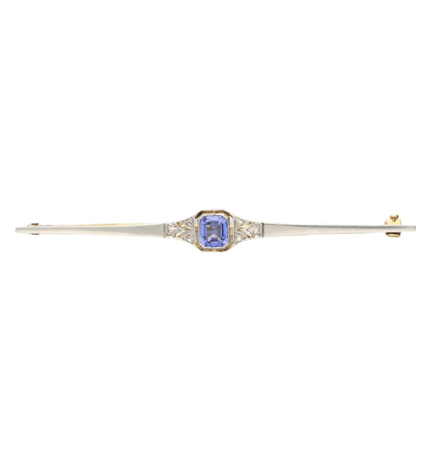 18ct sapphire and diamond brooch