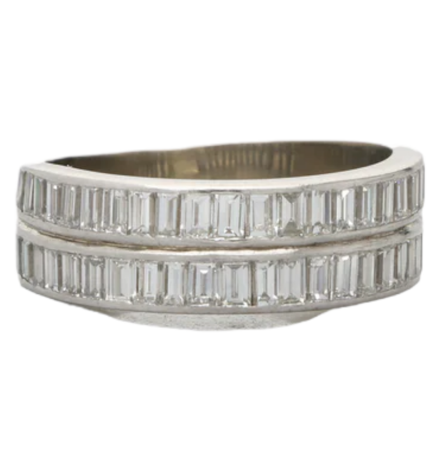 2.00ct baguette diamond half eternity ring