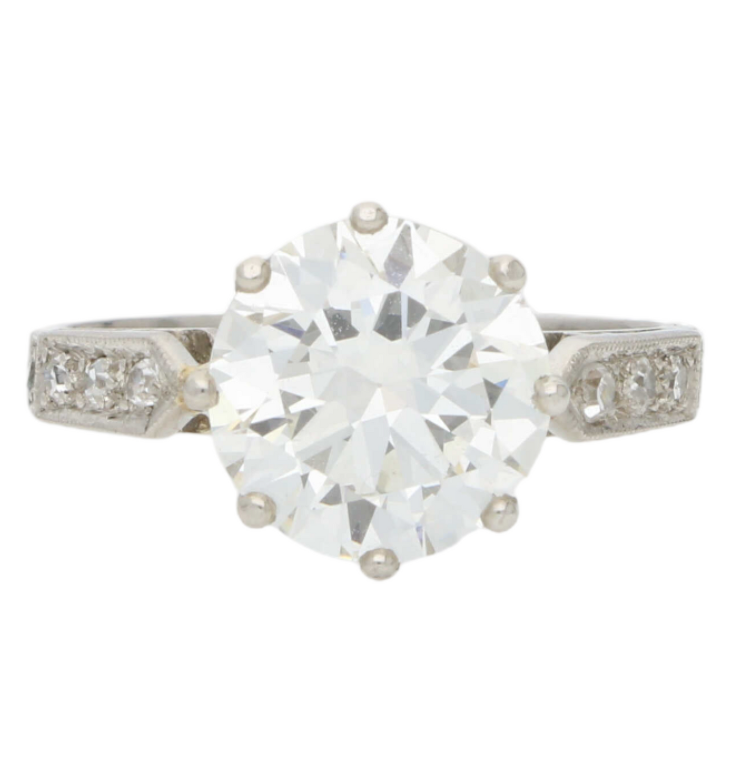 3.34ct I/VVS2 round brilliant diamond engagement ring