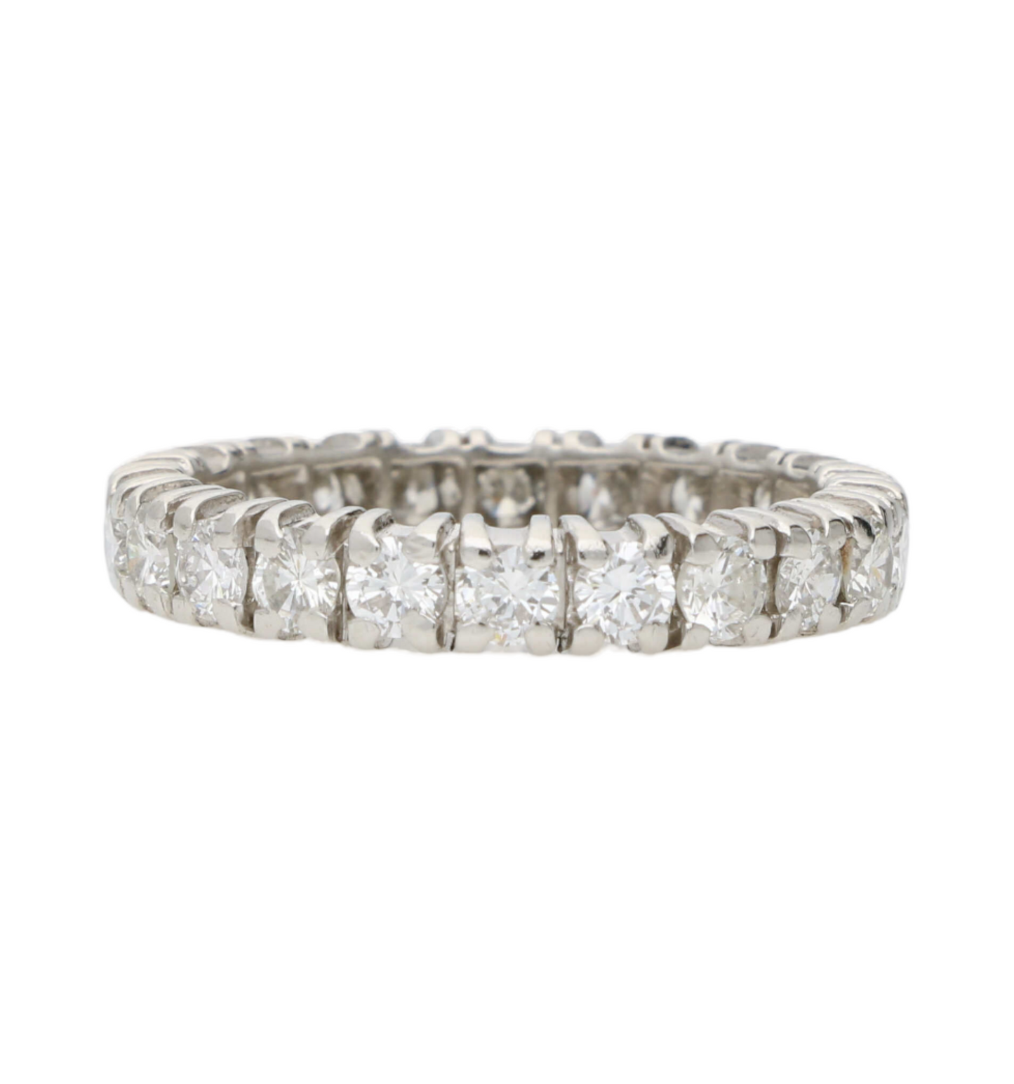 French platinum diamond full eternity ring