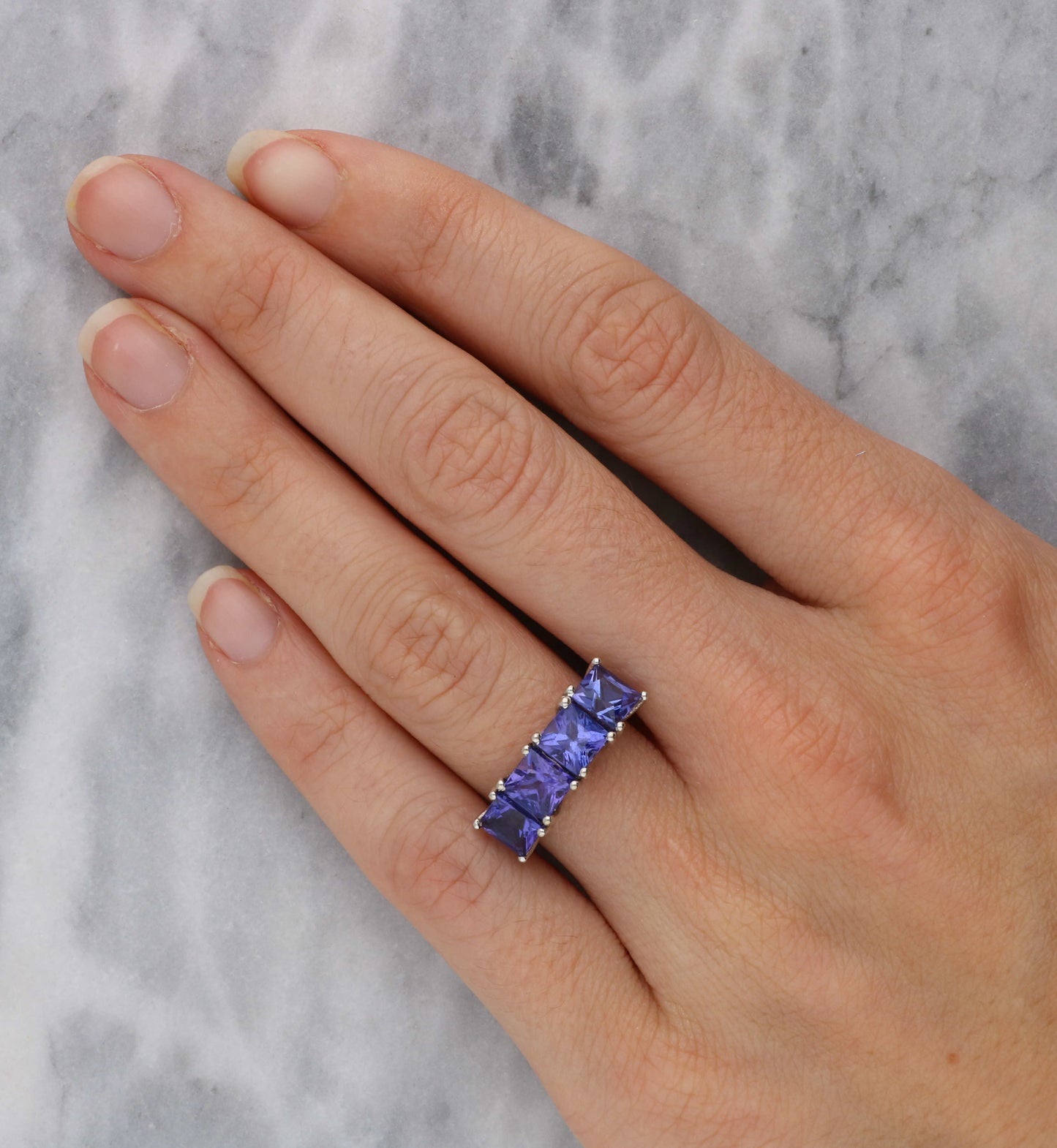 14ct tanzanite 4-stone ring
