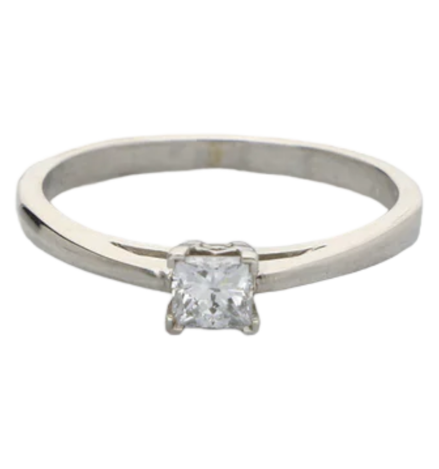 0.25ct princess cut diamond solitaire ring