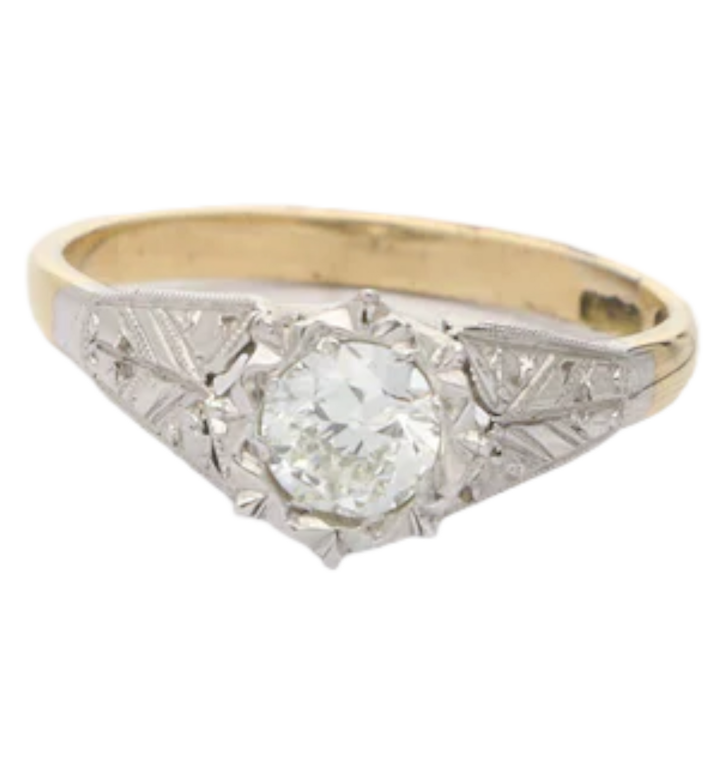Vintage 18ct and platinum diamond engagement ring