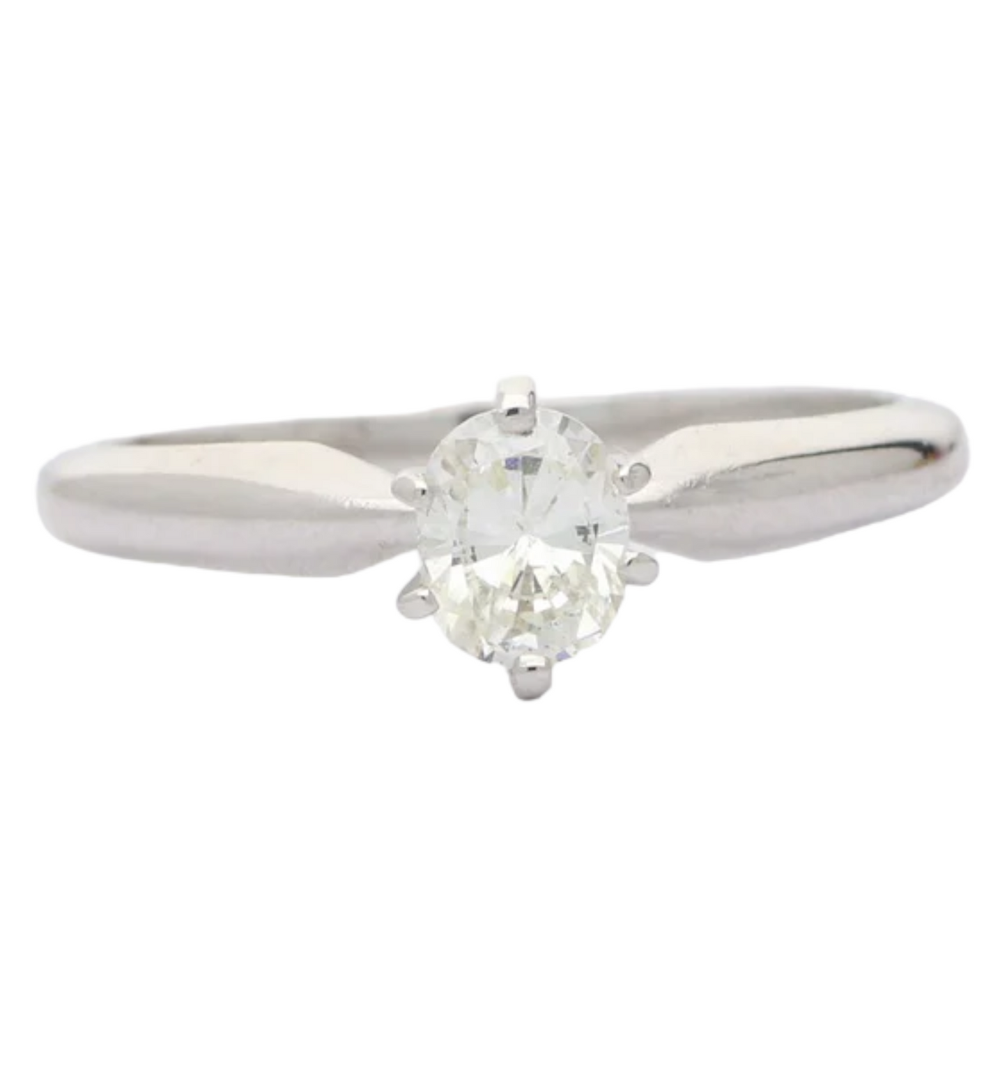 0.51ct oval diamond solitaire ring