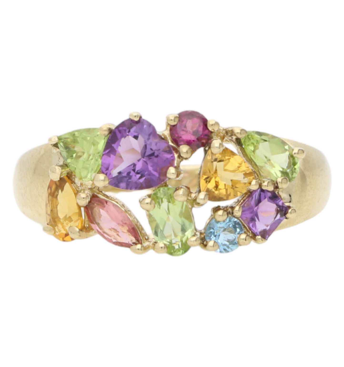 9ct multi-gem ring