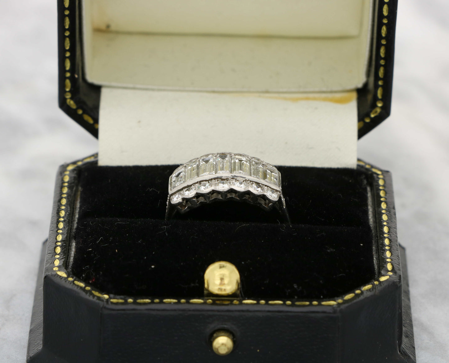 Art Deco style Baguette cut diamond ring