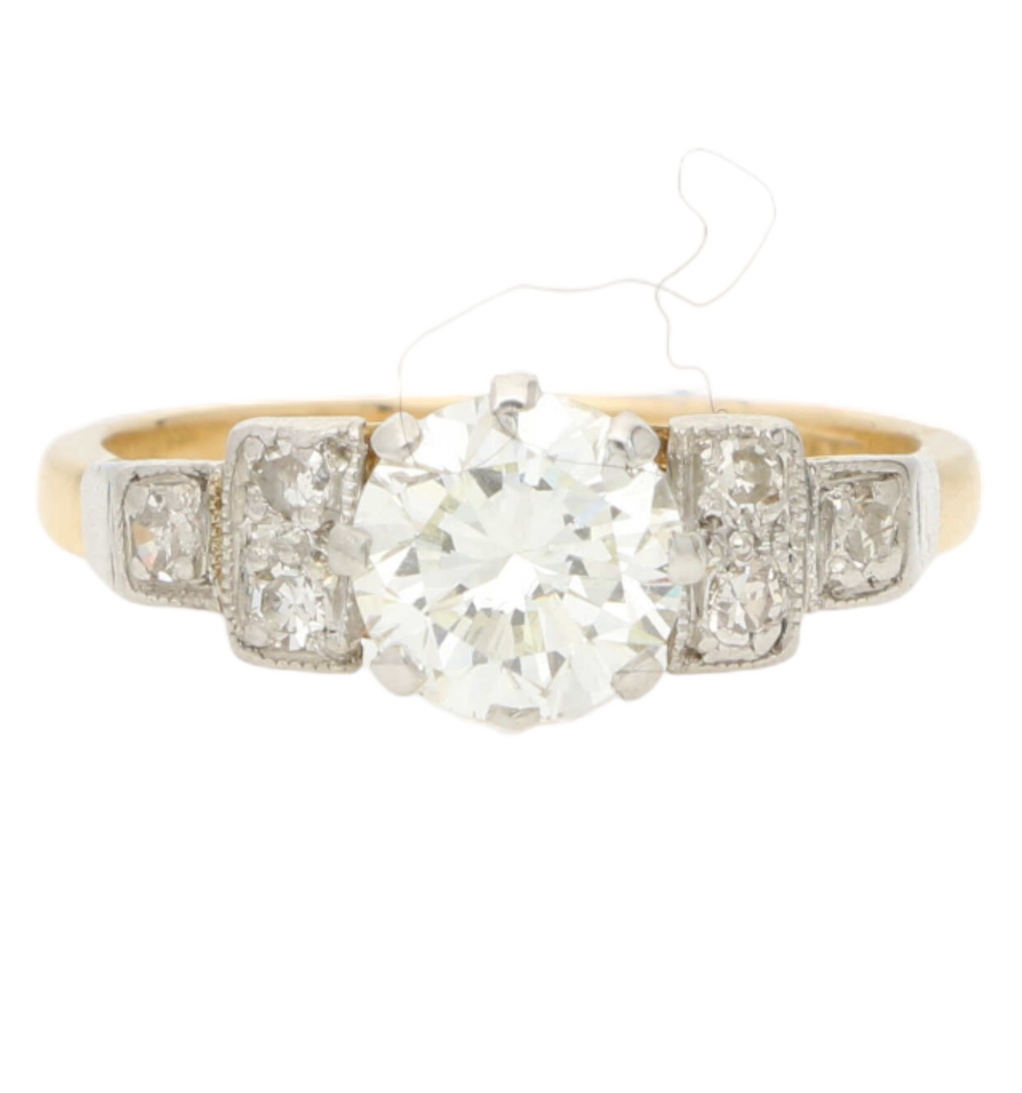18ct and platinum 1.08ct diamond engagement ring