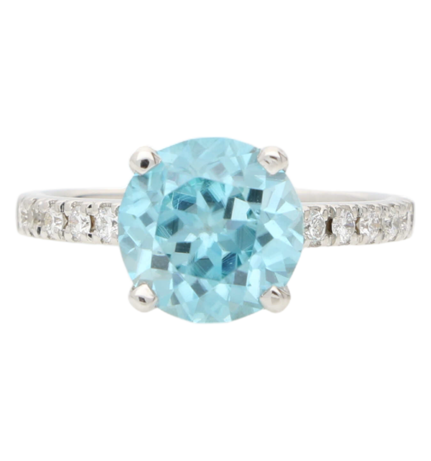 18ct zircon and diamond ring