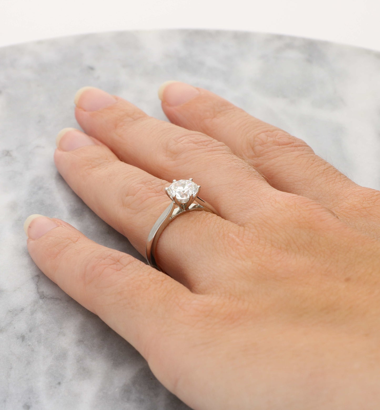 Platinum 1.31ct diamond engagement ring
