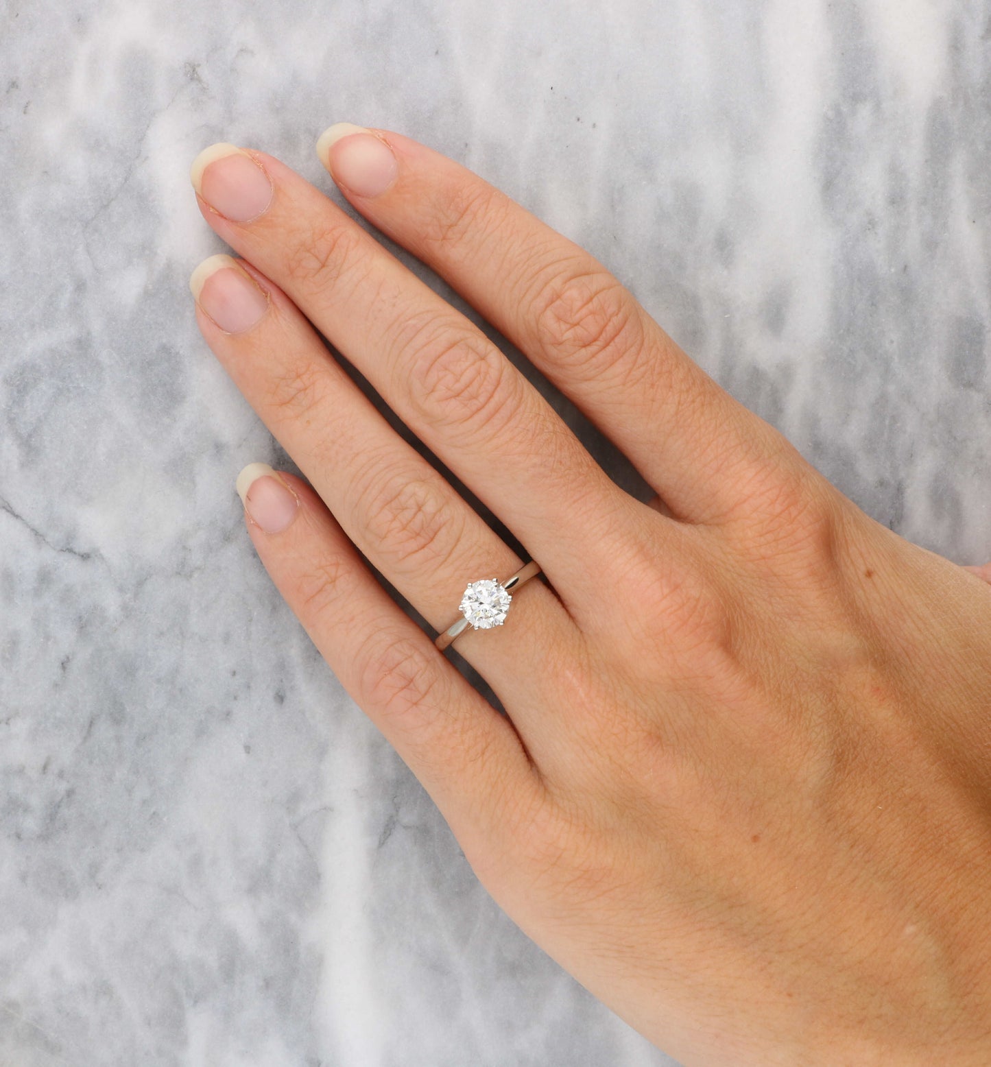 Platinum 1.31ct diamond engagement ring